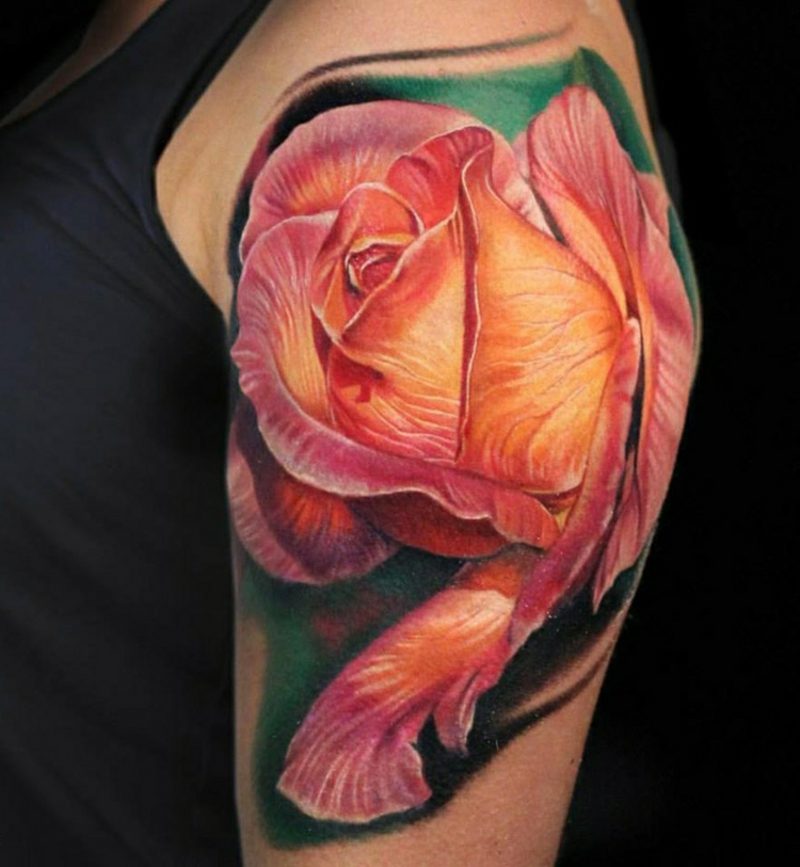 Tatueringar Ms Rose 3D överarm