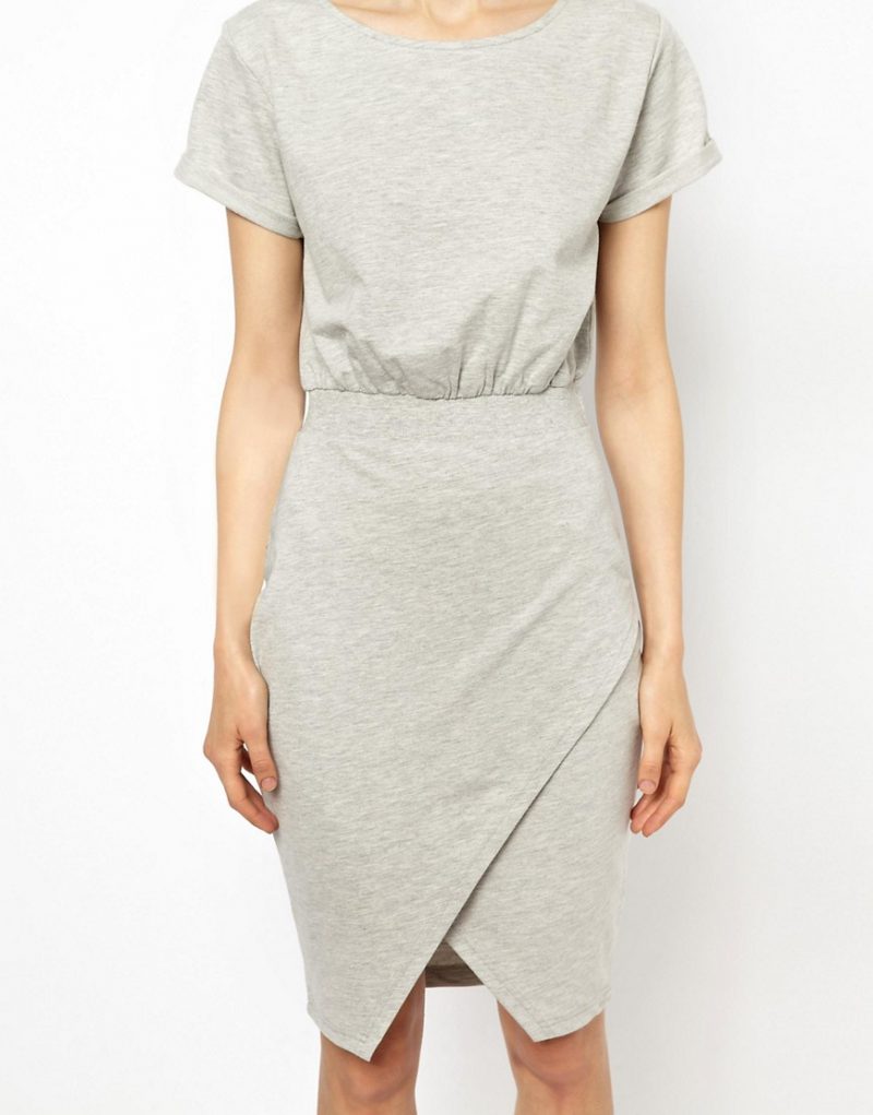 intressant grå wrap kjol