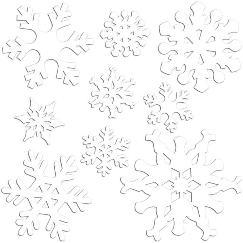 Okno obrázkov pre šablóny vianočných snehových vločiek