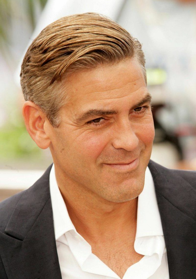 Gaya rambut 2017 Lelaki puncak apeks George Clooney