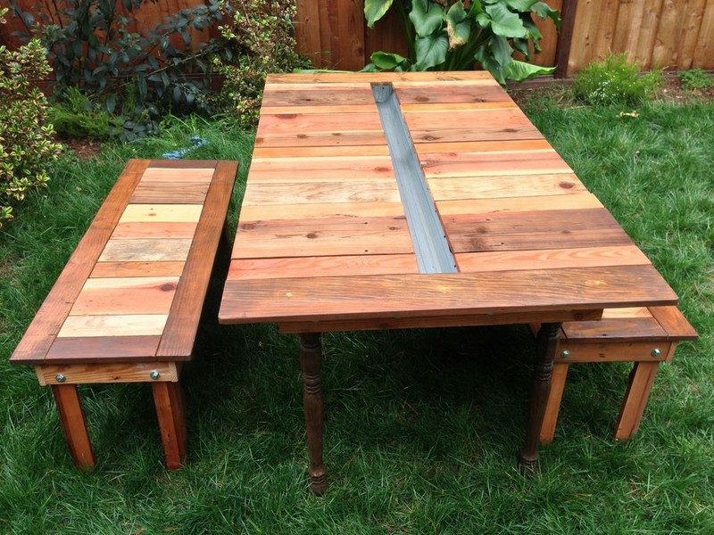hagebord bygge deg selv gjenvunnet tre picnic bord