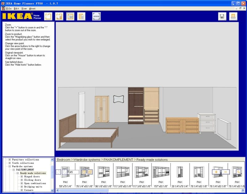 bezplatný návrhár interiérov IKEA Home Planner