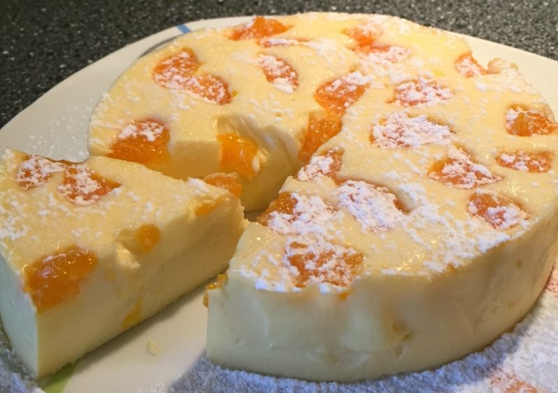 Quark resipi cheesecake kek tanpa gluten dengan aprikot