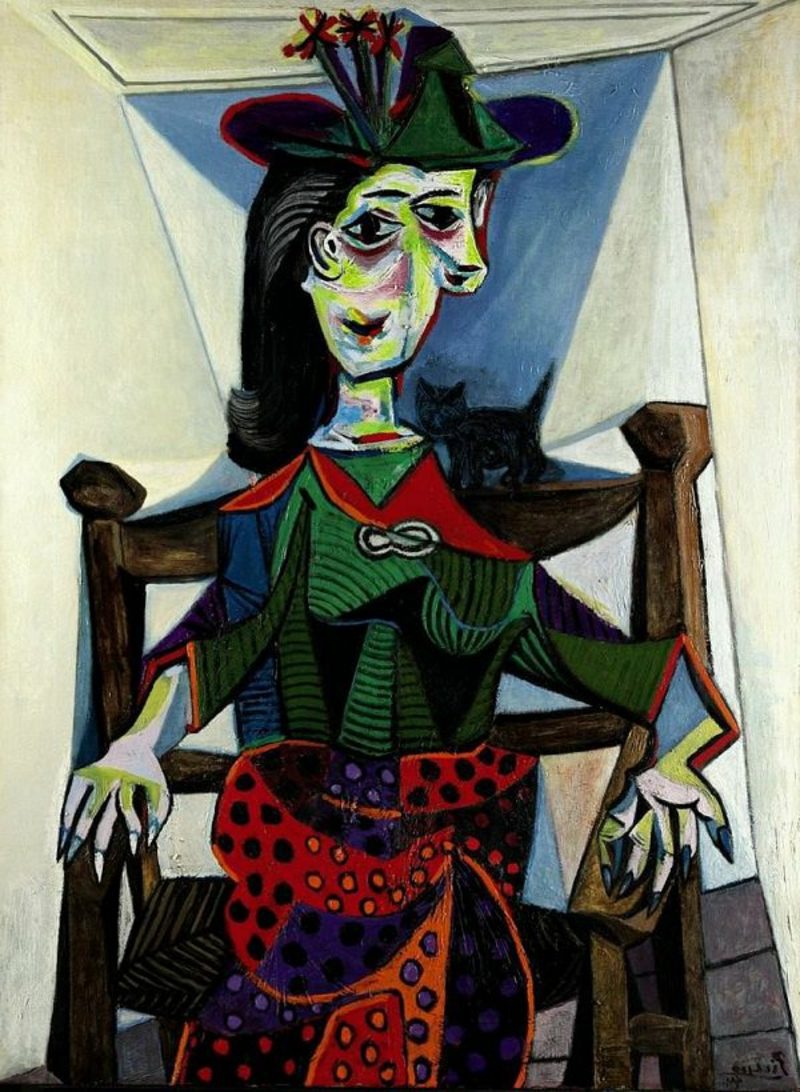 Cubism Features Dora Maar au Chat, 1941 oleh Pablo Picasso