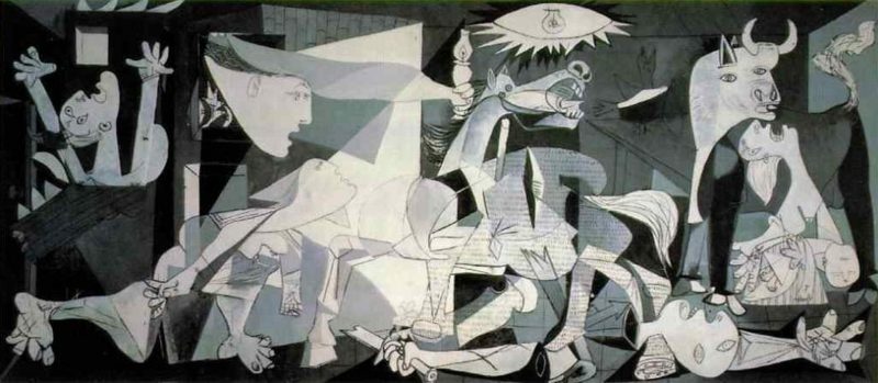 Kubisme menampilkan Guernica oleh Pablo Picasso