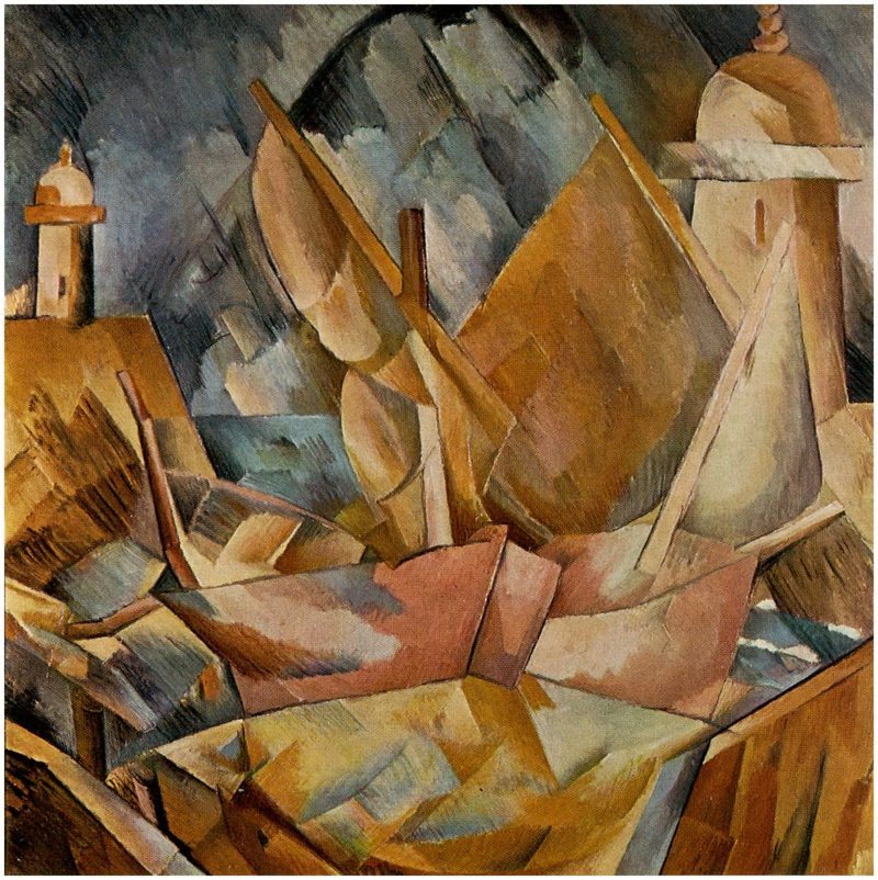 Kubisme menampilkan Harbour di Normandia Georges Braque
