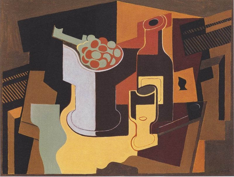 Kubisme menampilkan botol Juan Gris