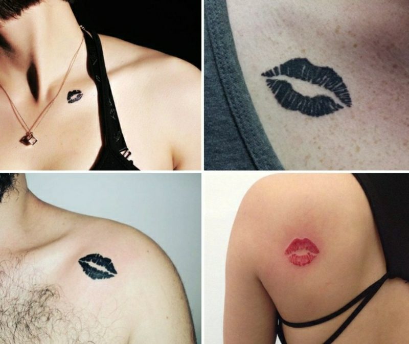 Poljubljanje Tattoo Designs Dame in gospodje