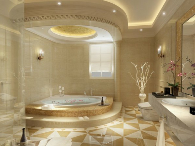 луксузно осветљење купатила у унутрашњости