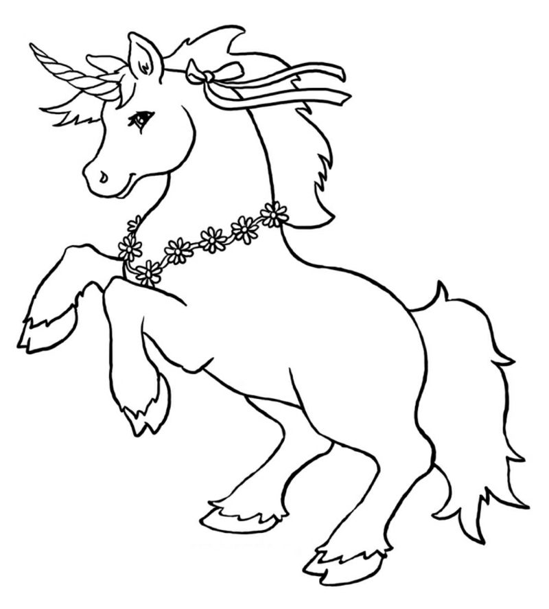 Färgbilder Unicorn med båge
