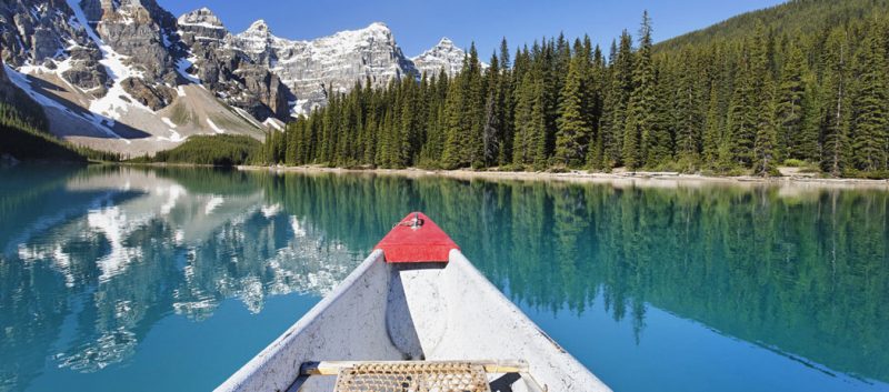 tempat paling indah di dunia Moraine Lake Canada Taman Nasional Banff