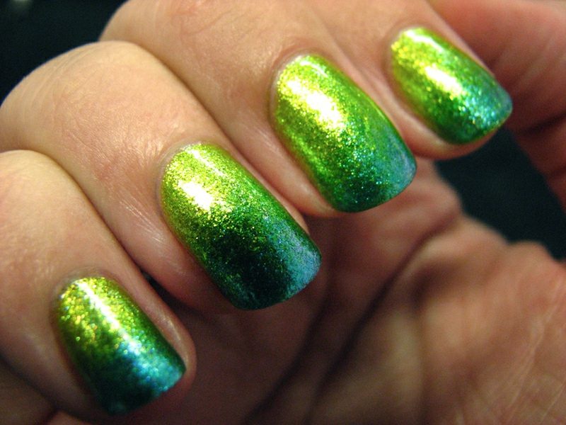 Fingernails Ombre effektflödande färger