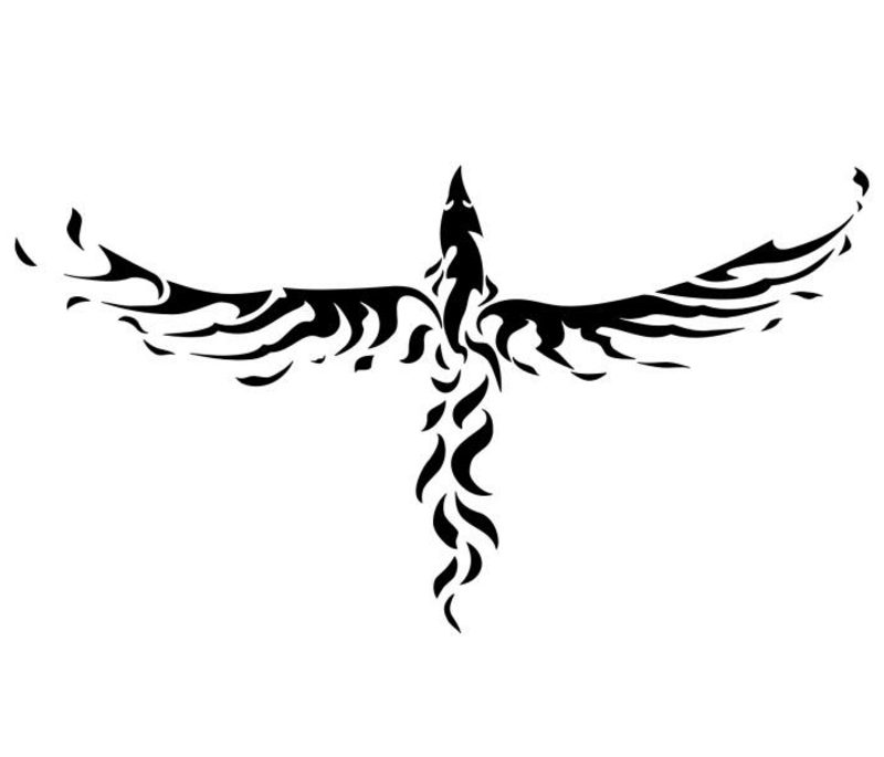Phoenix stilizat artwork tatuaj pentru antebrat