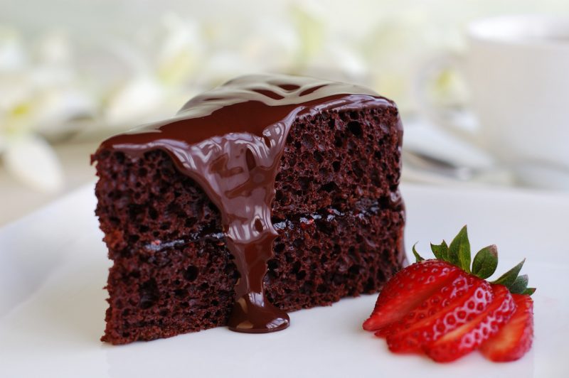 kek gluten percuma Kek coklat dengan strawberi