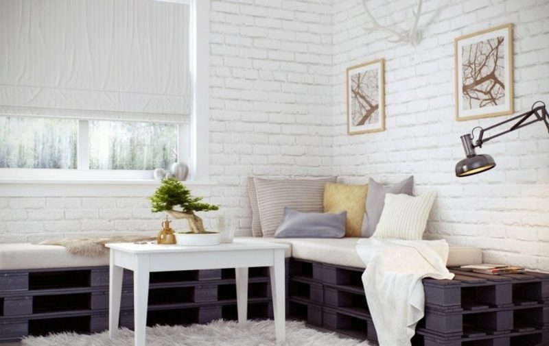 Padėklų sofos gyvenamasis kambarys stilingas išvaizdą
