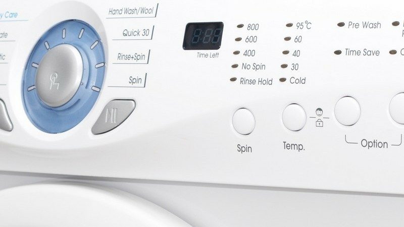 Vaskemaskiner ikoner forklaring