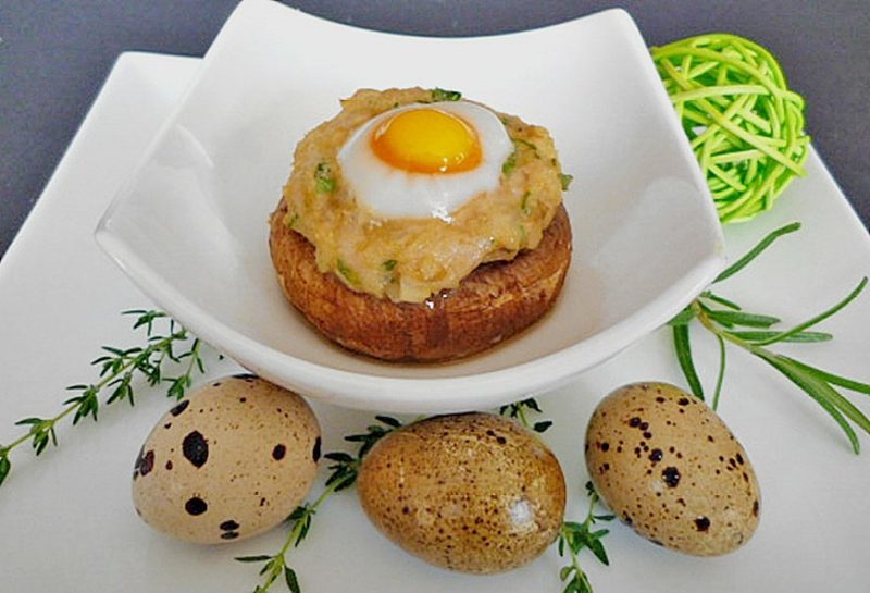 Quail egg oppskrift med sopp og poteter