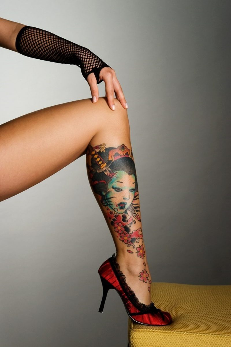 Tatuaż łydki