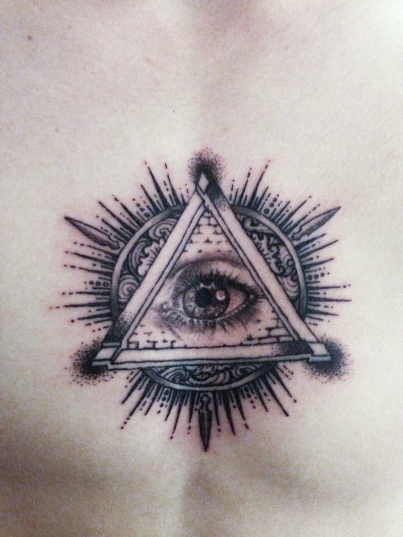 illuminati symbool ogen tattoo