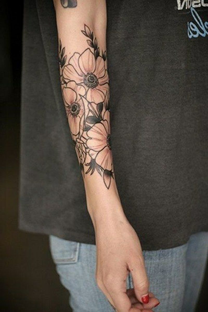 Blomst tatovering