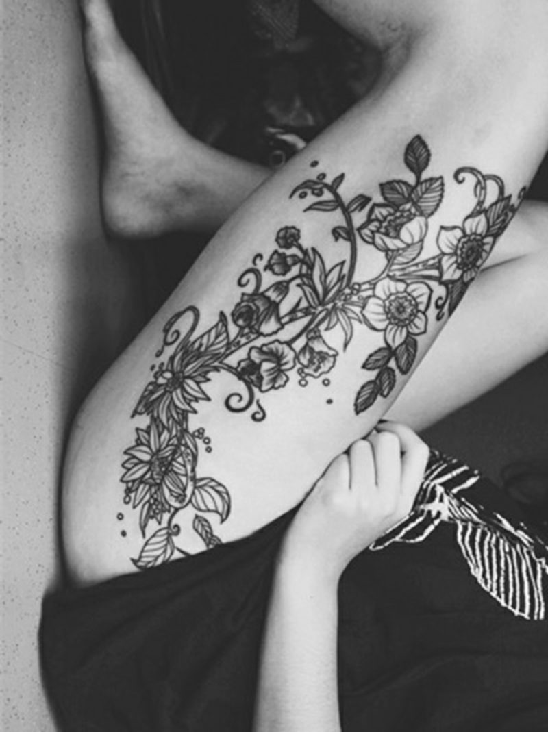 Blomst tatovering