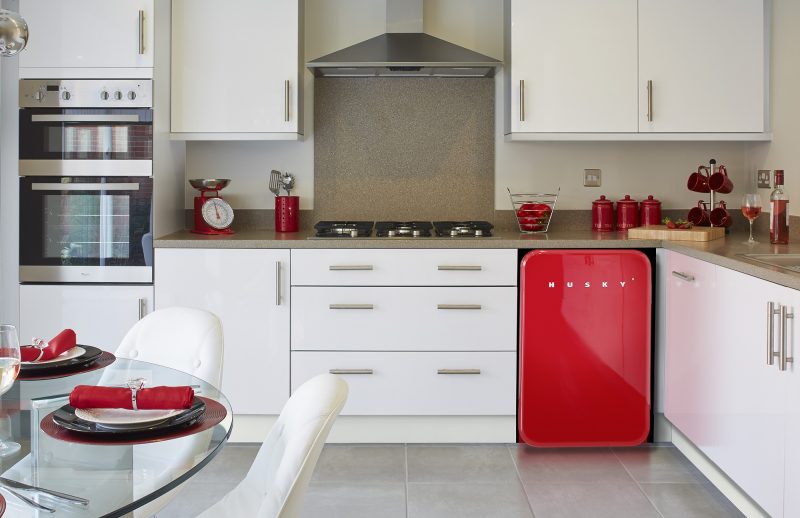 Bosch Retro Buzdolabı Kırmızı Beyaz