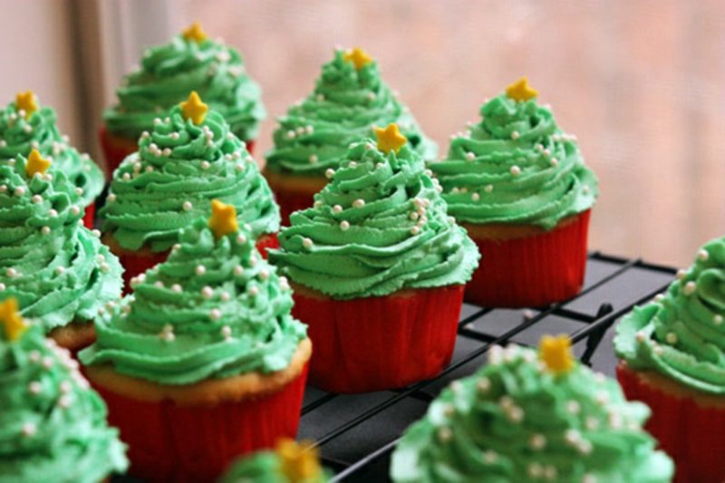 cool božična cupcakes recepti za božična drevesa božična drevesa