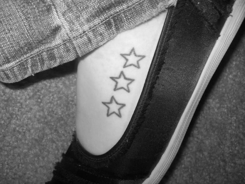 Star tatuering fot