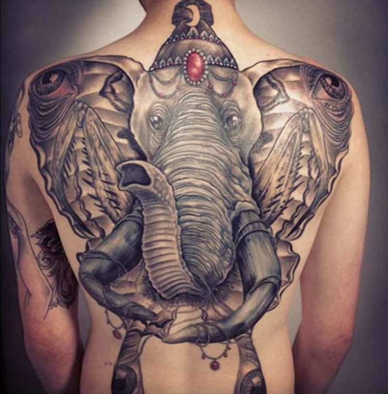 slon tetovaža asian oriental tattoo hindu