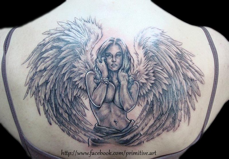 Anjel tetovanie žena