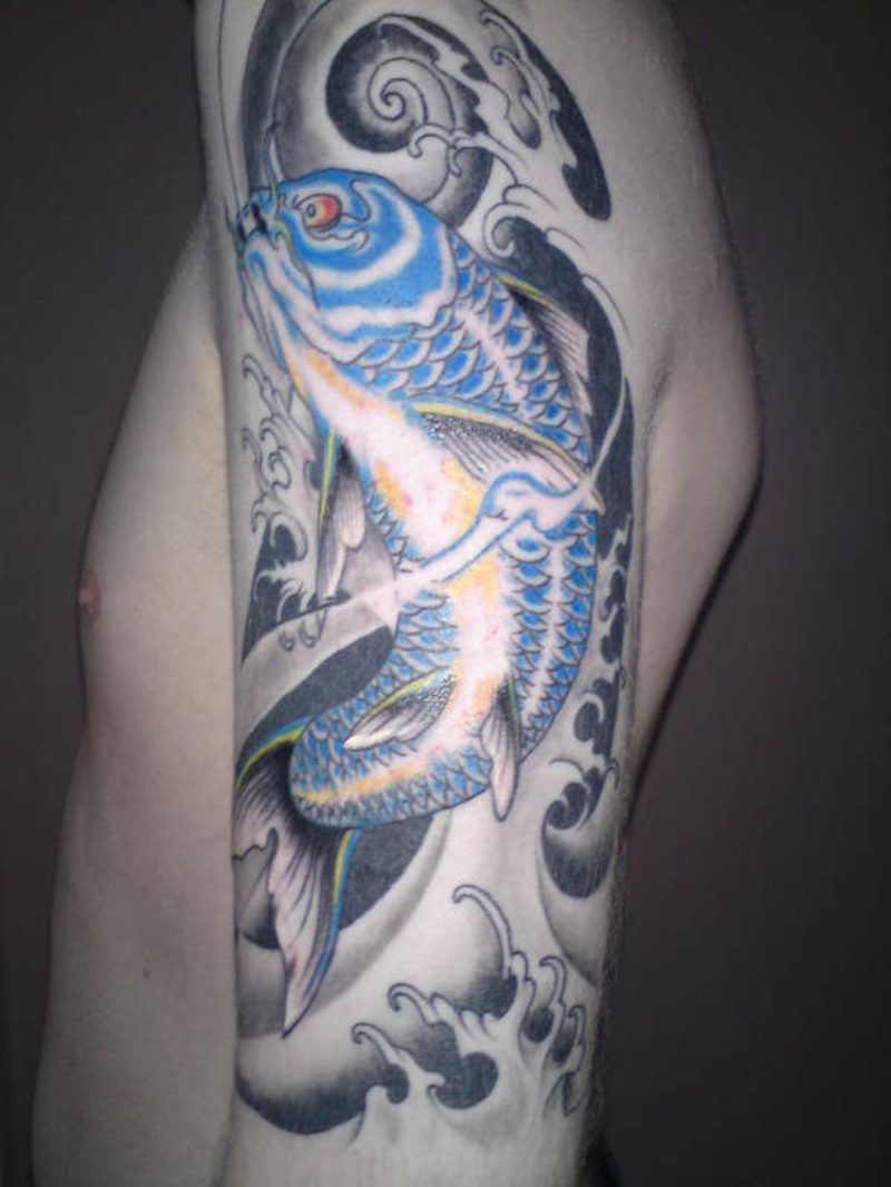 Ribja tetovaža Japonske Koi ribe