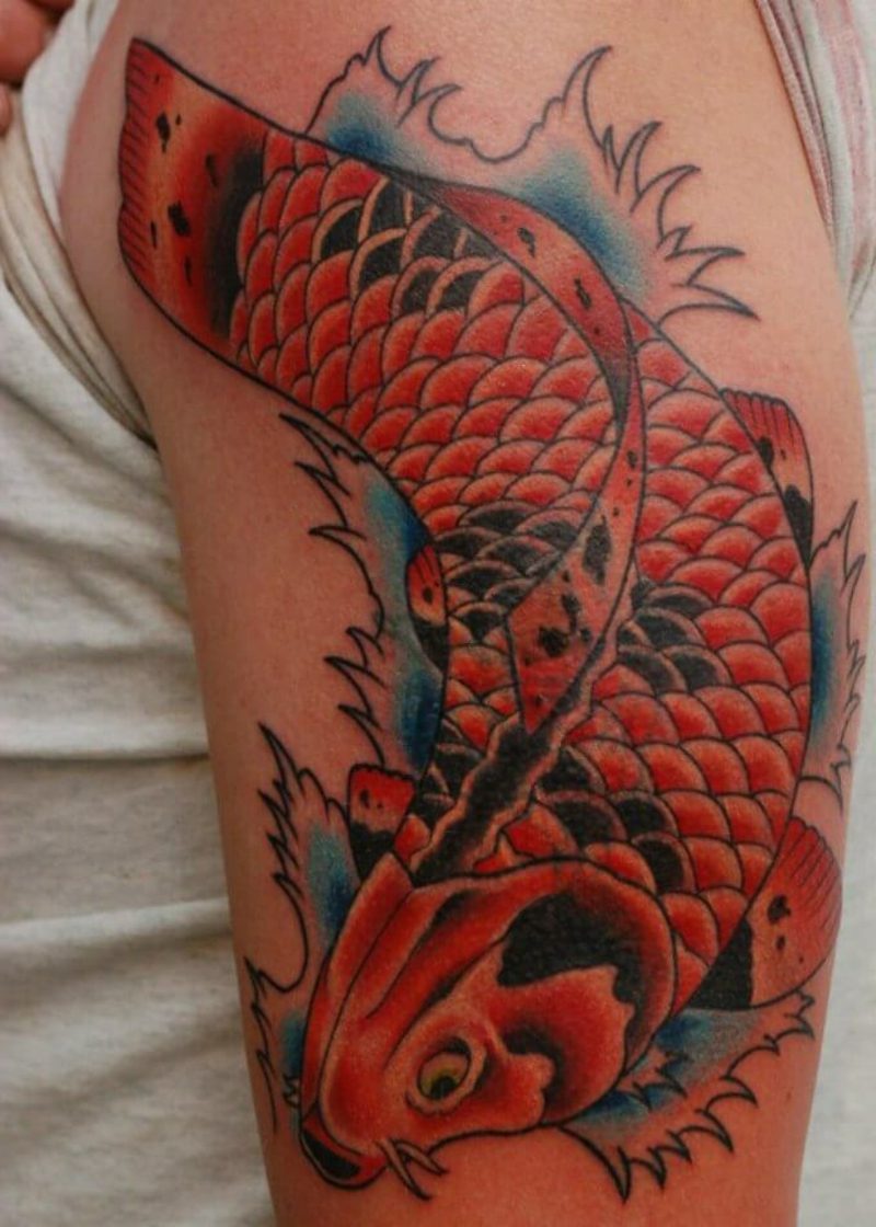 ribji tattoo Red Koi