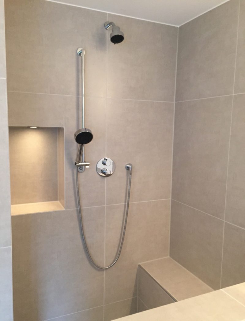 Banho de duche de design de banheiro