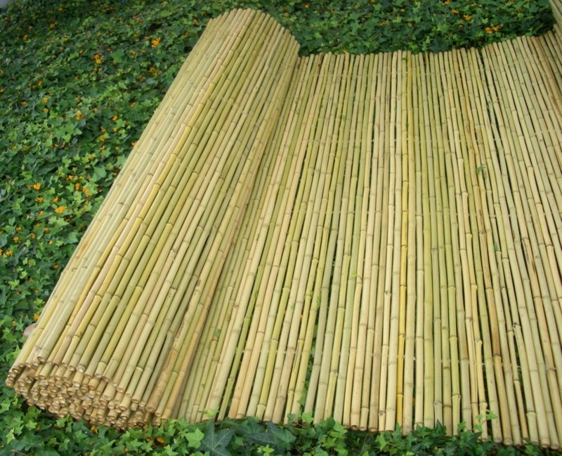 Bambusový plot svetlé záhradné dekorácie