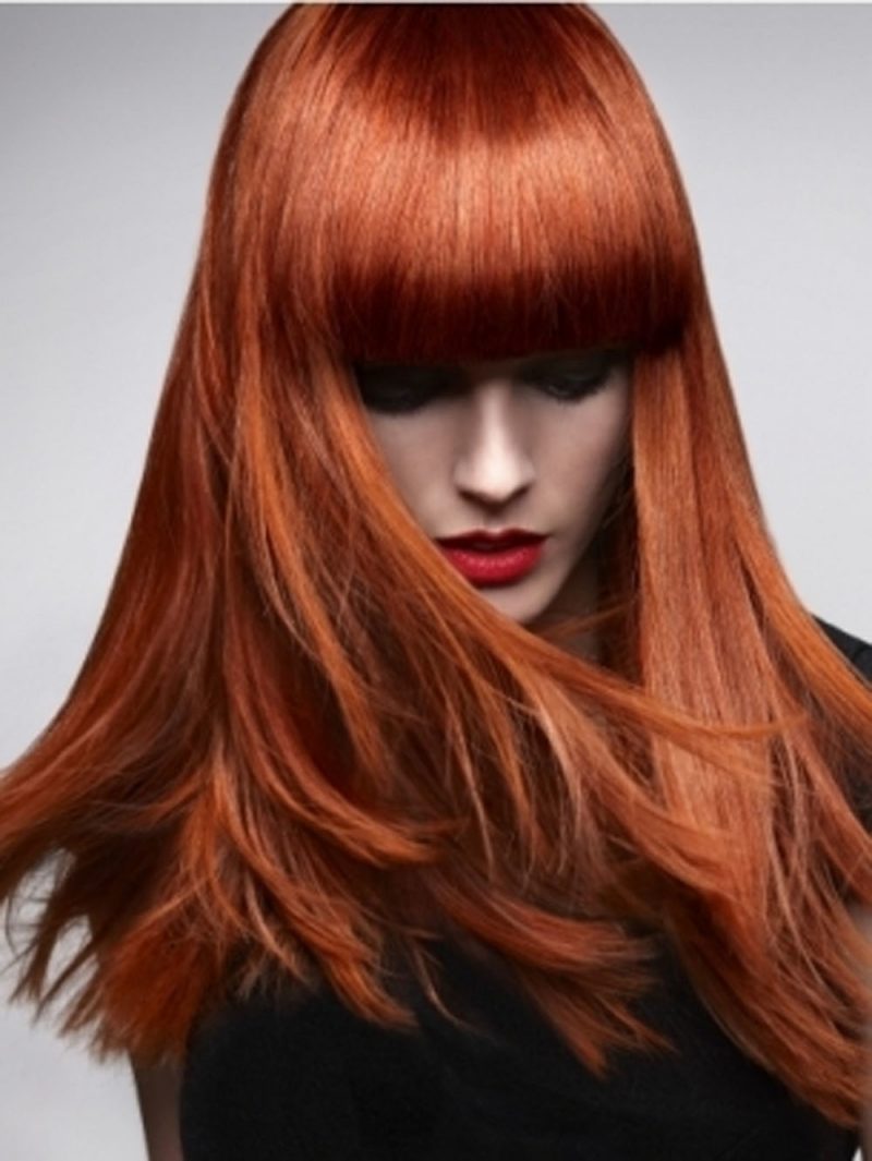 Cobre castanho cabelo cor cobre vermelho