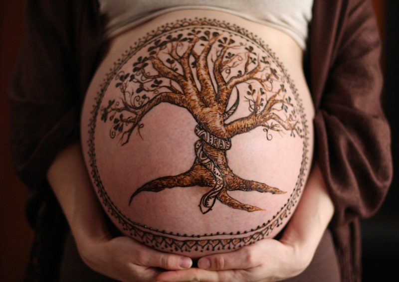 Tattoo Tree of Life in gravidanza