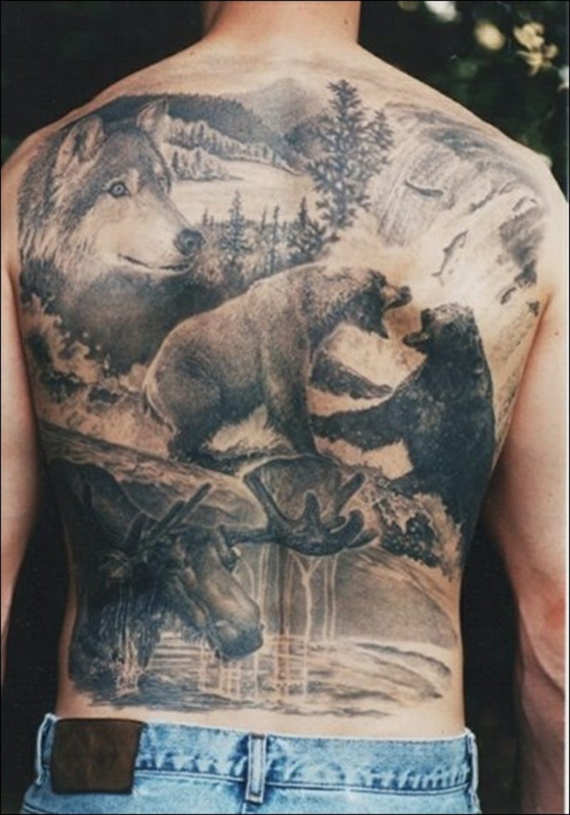 roliga tatueringar vilda djur