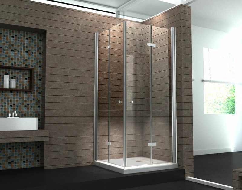 Design moderno da cabine de duche de vidro