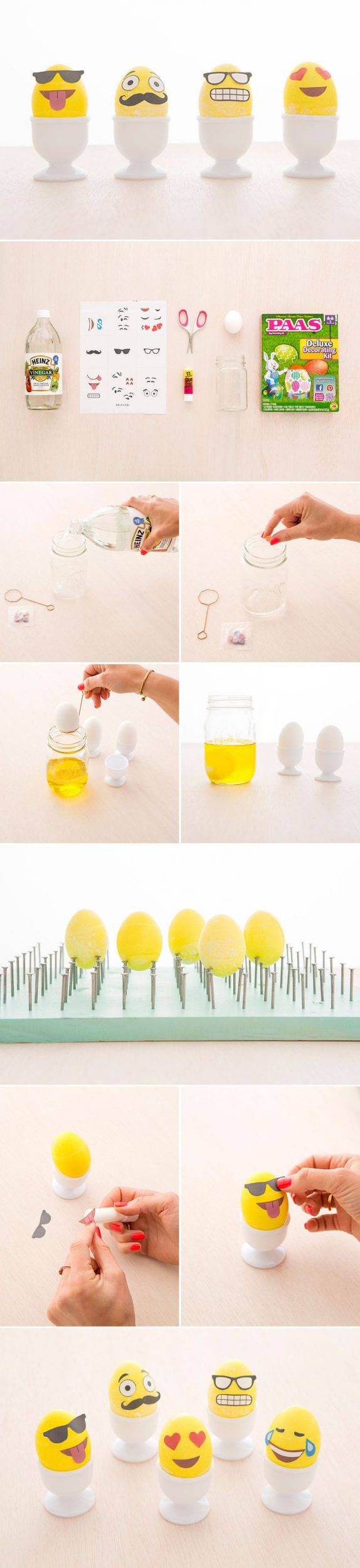 Emoji Easter Eggs: DIY tutorial + șablon gratuit pentru imprimare
