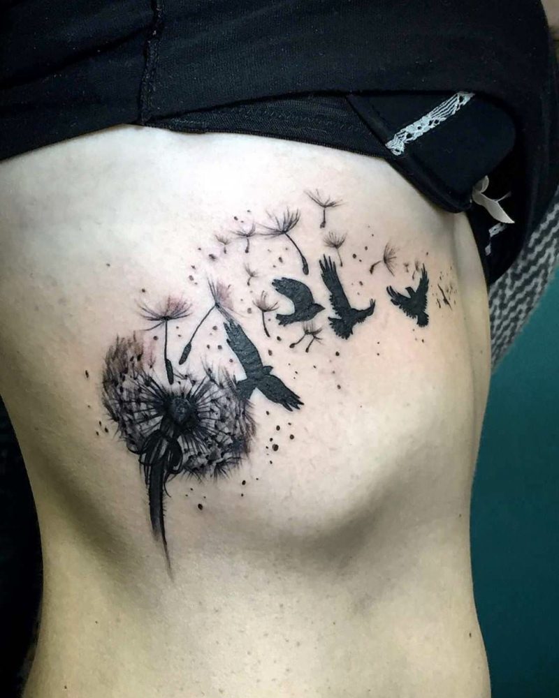 tatuering blowball fåglar