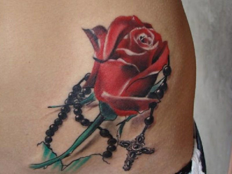 Tattoo motiv för kvinnor Rose