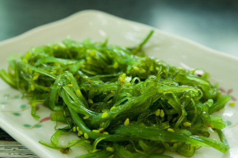 kelapa sihat spirulina chlorella wakame alga salad nori daun resipi alga