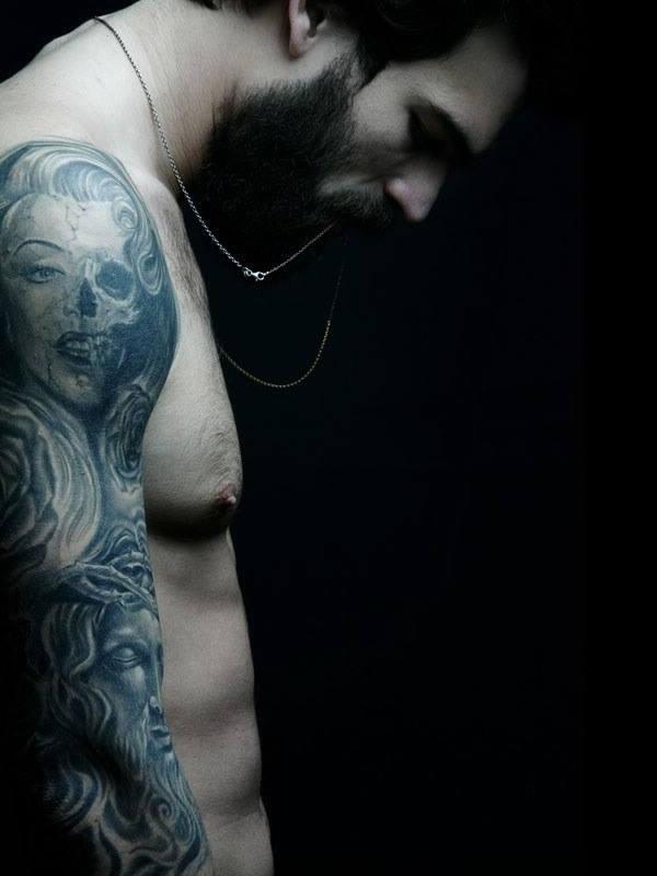 tatuaje idei portret tatuaje motive bărbați maneca