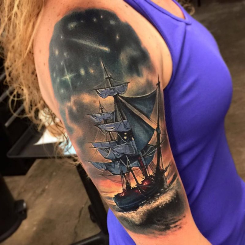 idei de tatuaj nave femei tatuaj femei braț