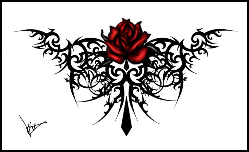 Tattoo predloge brezplačne plemenske rose