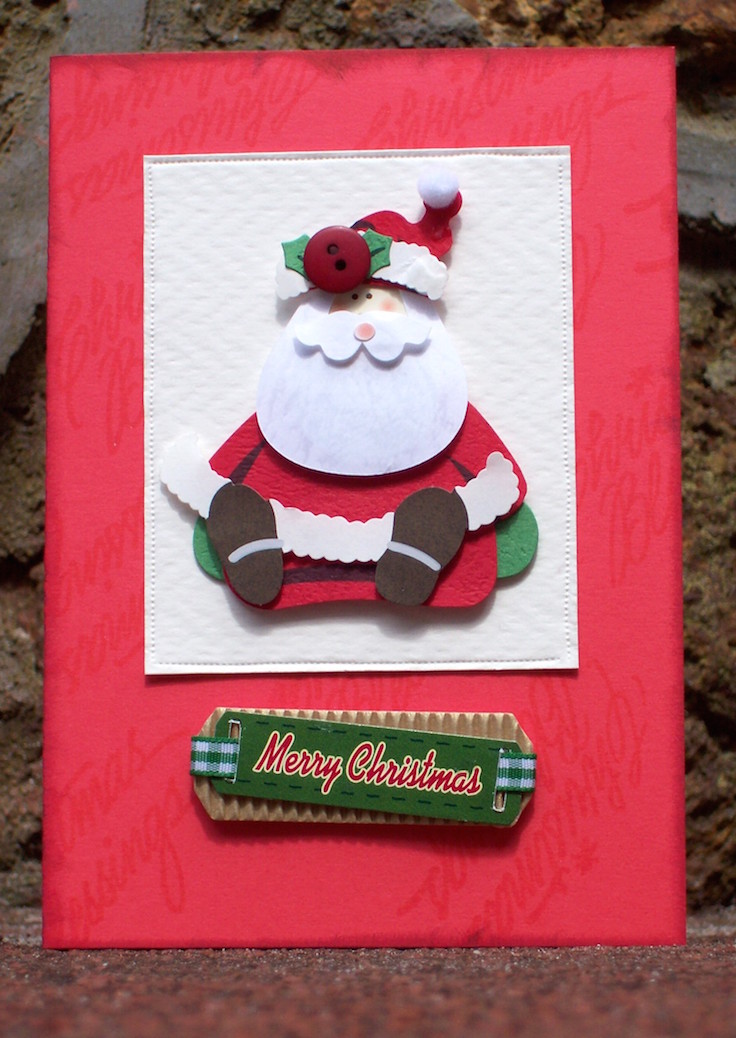 Tinker Julkort - Vintage hälsningskort med knappar
