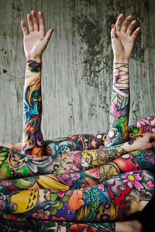 mânecă tatuaje idei tatuaj motive bărbați bărbați colorate