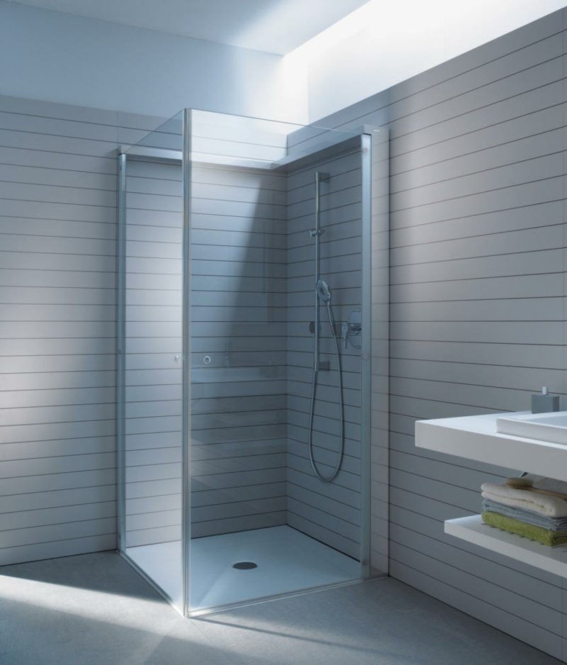 Idéias de design criativo Banheiro chuveiro de chuveiro chuveiro de vidro cubículo