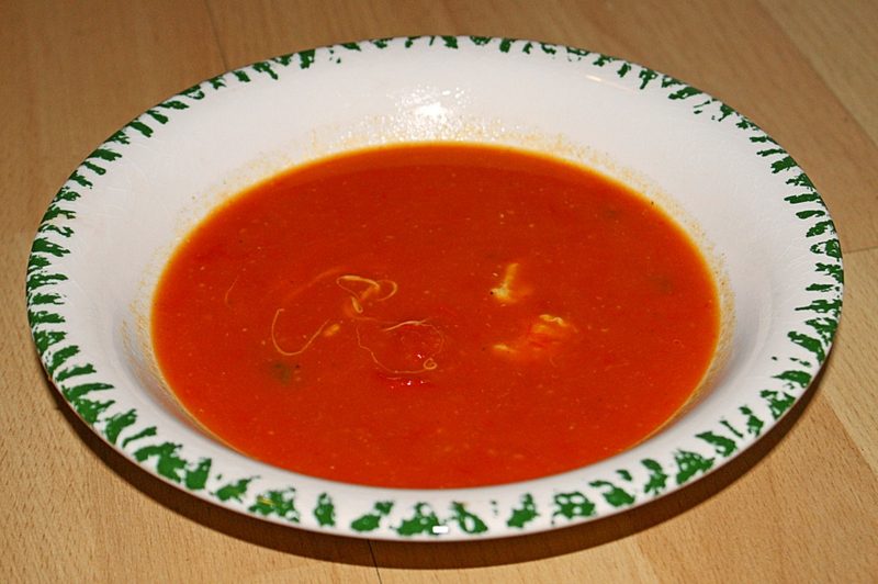 hälsosam middagscreme soppa tomater