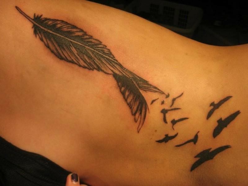 original tatueringspenna och fåglar